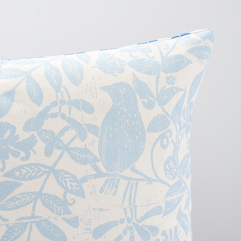 Bird & Bee + Fern Pillow_SKY