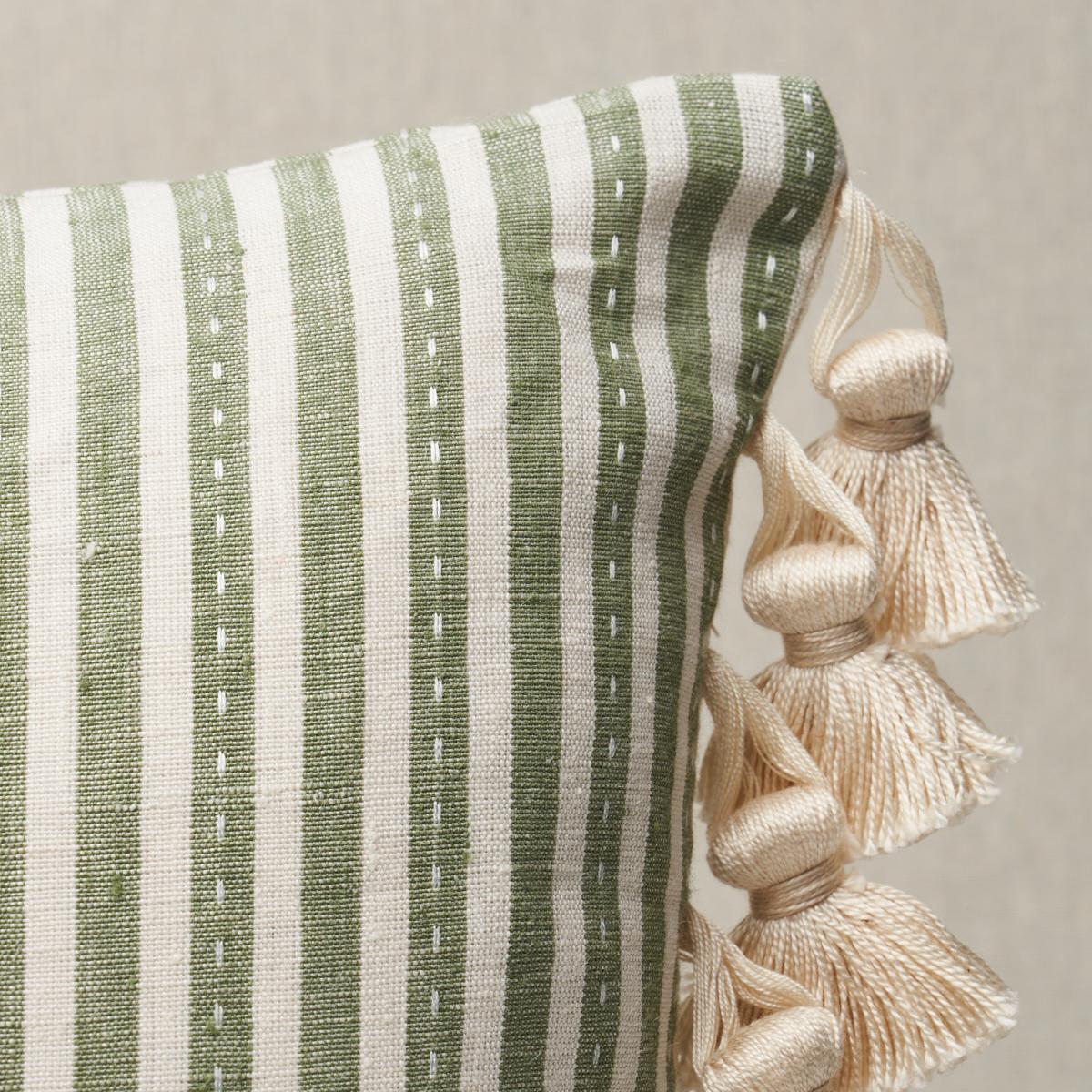 Mathis Ticking Stripe Pillow_SAGE