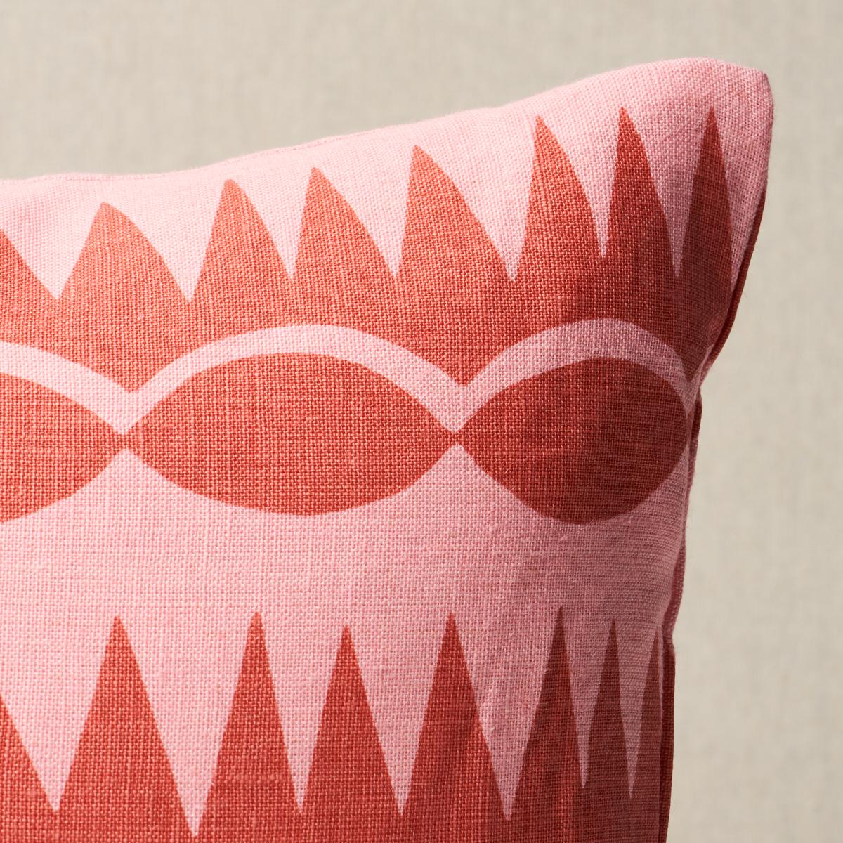 Dagger Stripe Pillow_RED ON PINK