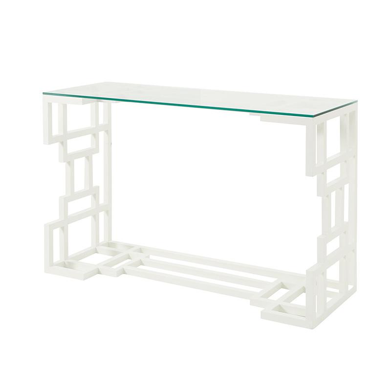 White Painted Console Table_null