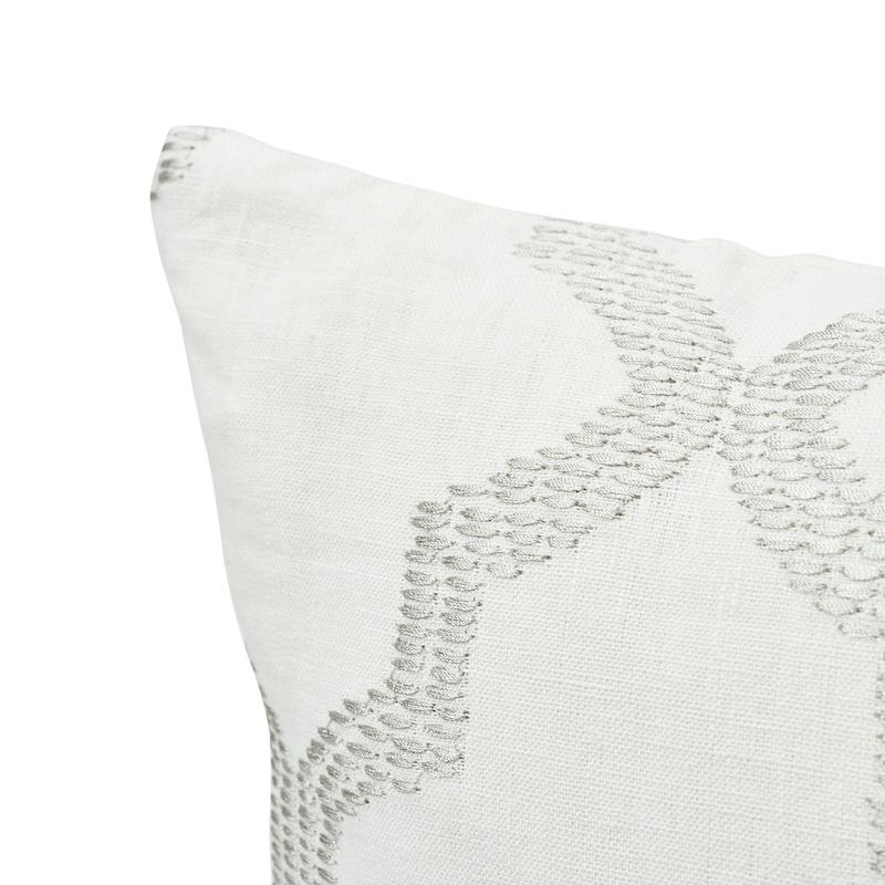 Tangier Embroidery Pillow_SILVER
