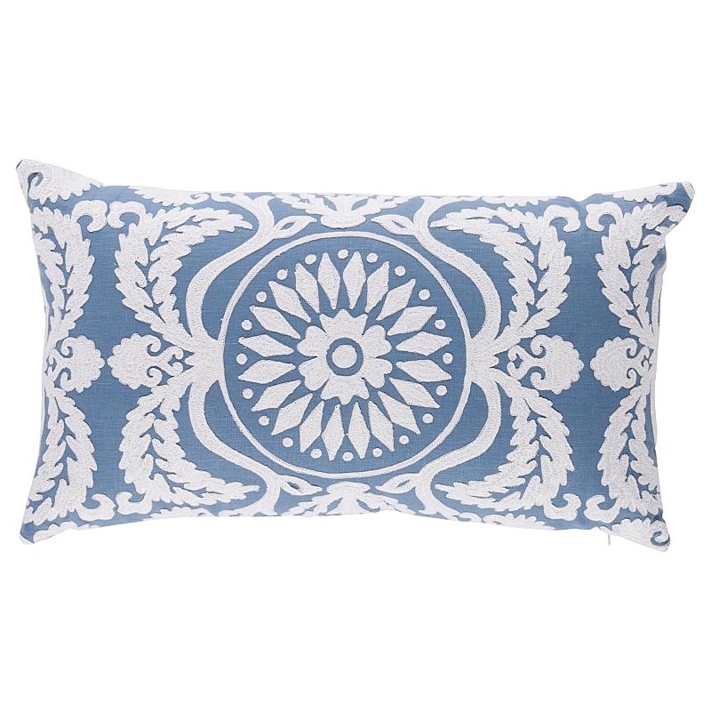 Castanet Embroidery Pillow_CHAMBRAY