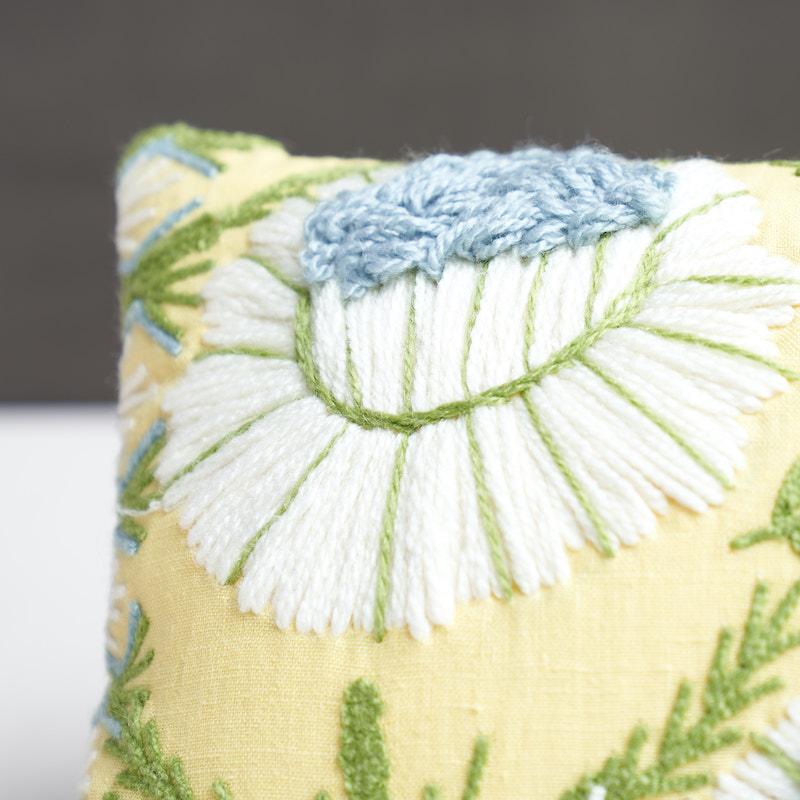 Marguerite Embroidery Pillow B_BUTTERCUP
