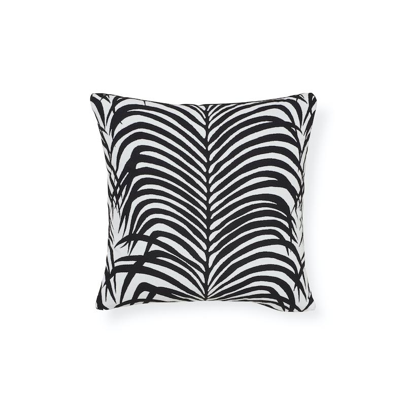 Zebra Palm Indoor/Outdoor Pillow_BLACK