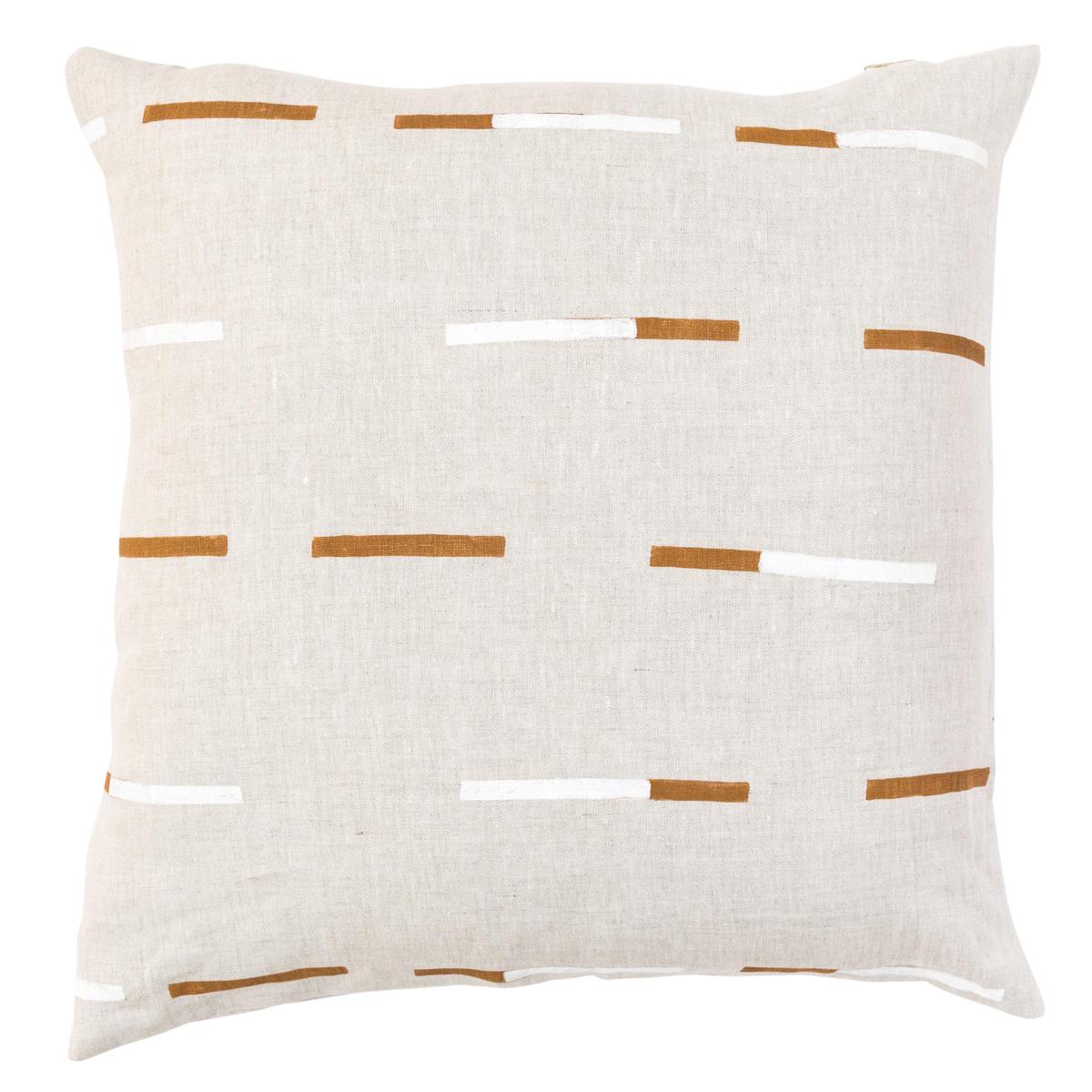 Overlapping Dashes Pillow_BROWN & WHITE