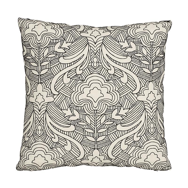 Hendrix Embroidery Pillow_BLACK