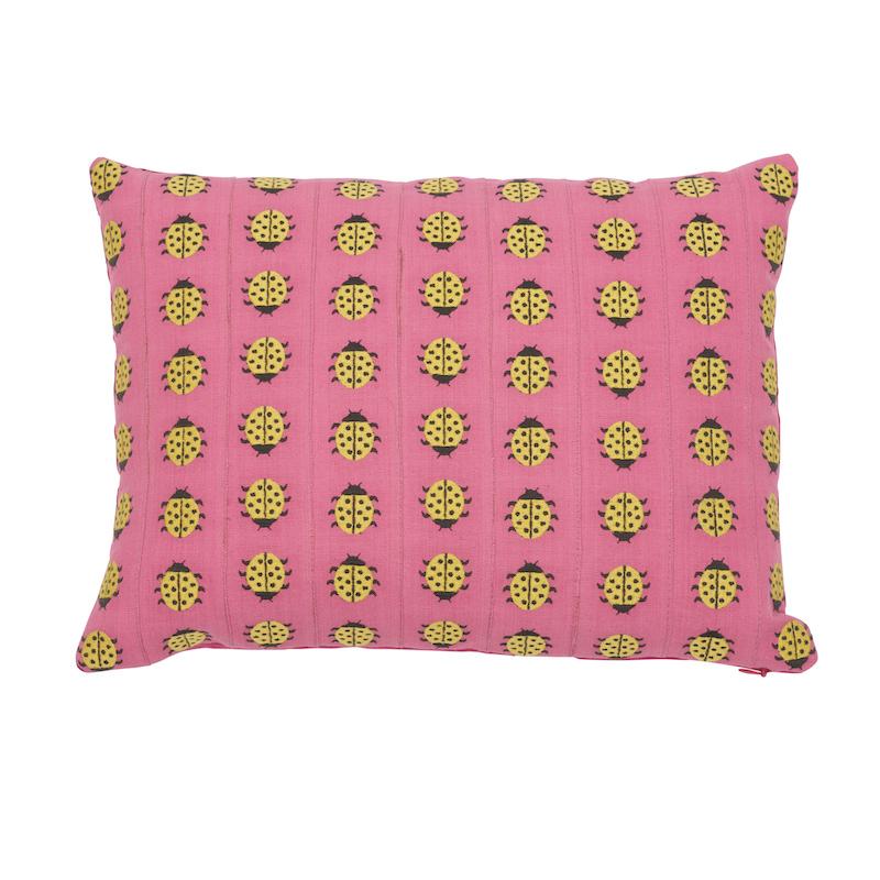 Ladybird Pillow_YELLOW & PINK