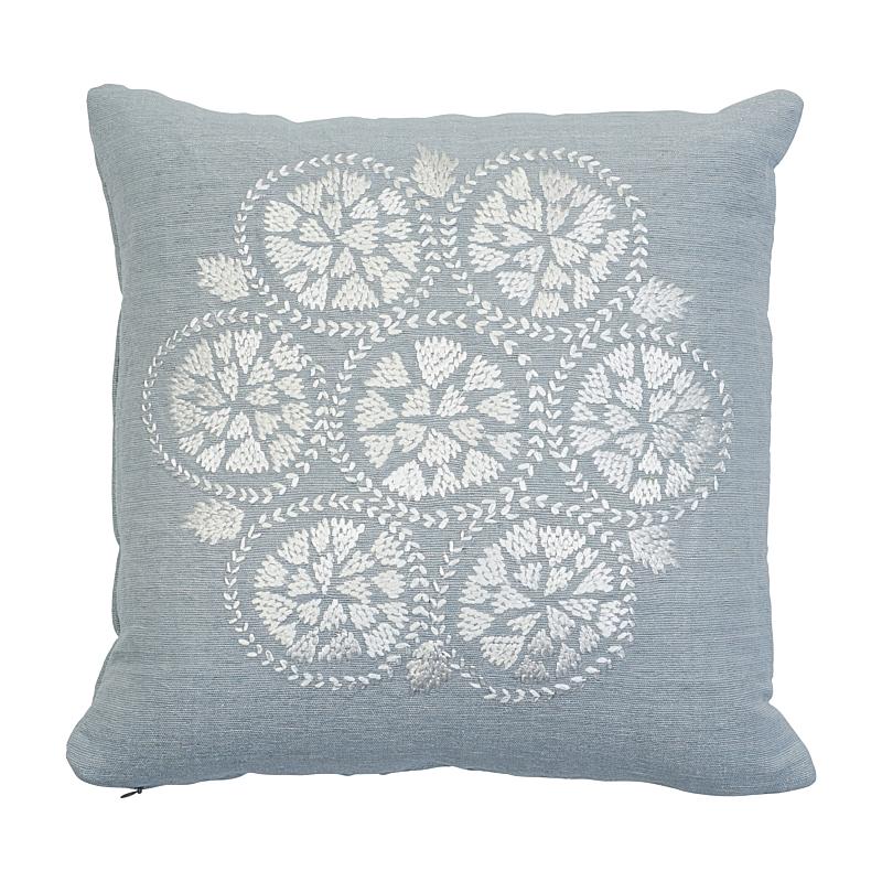 Isla Hand Embroidery Pillow_SKY