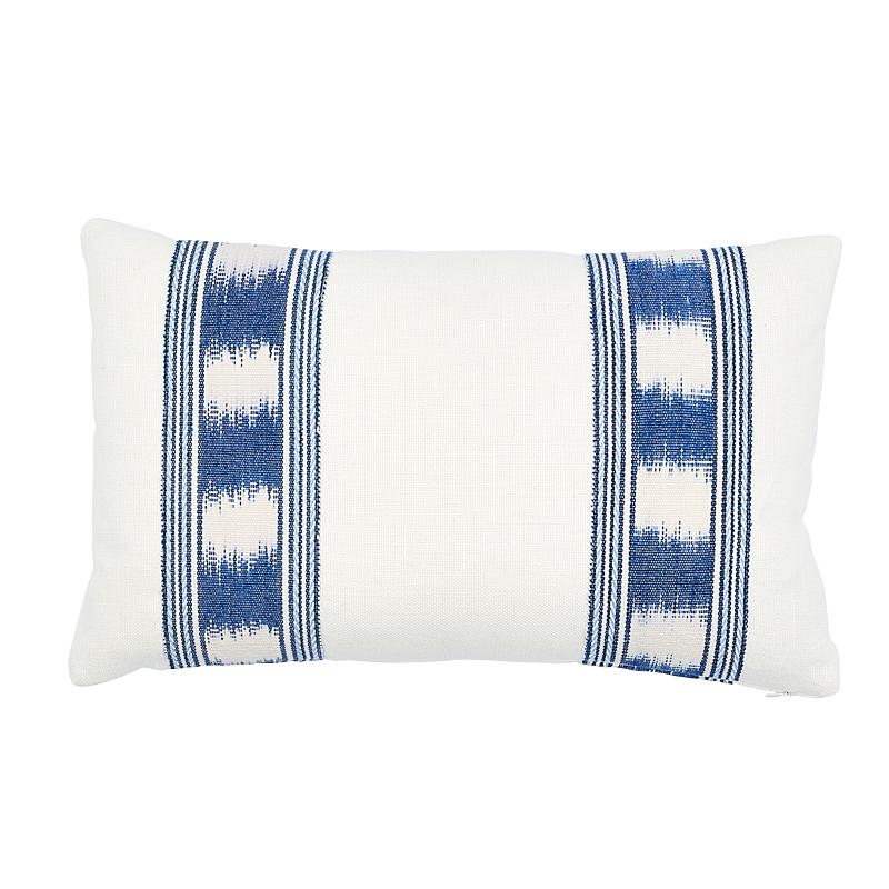 Banyan Ikat Pillow_BLUE & WHITE