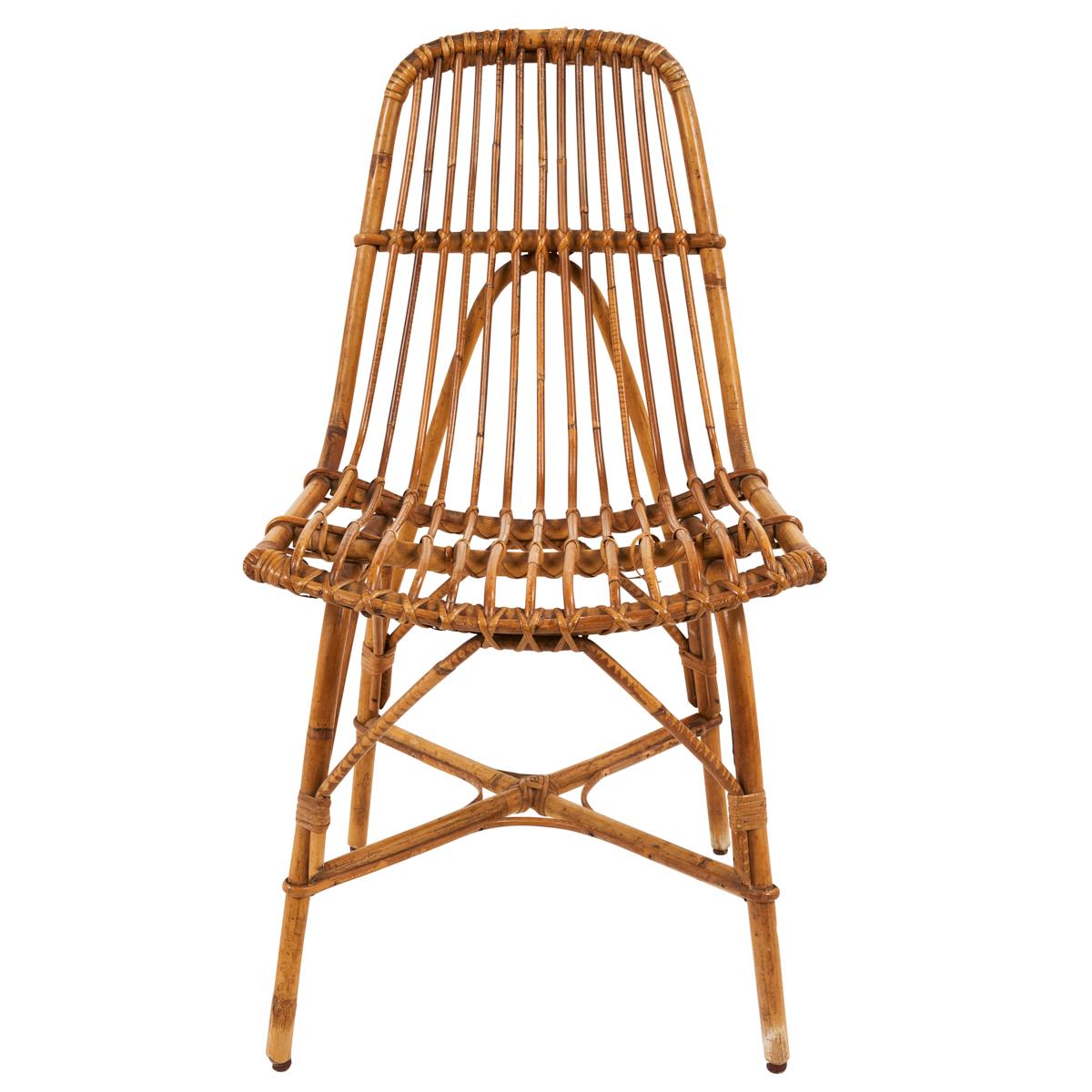 Set of Four Rattan Chairs_null