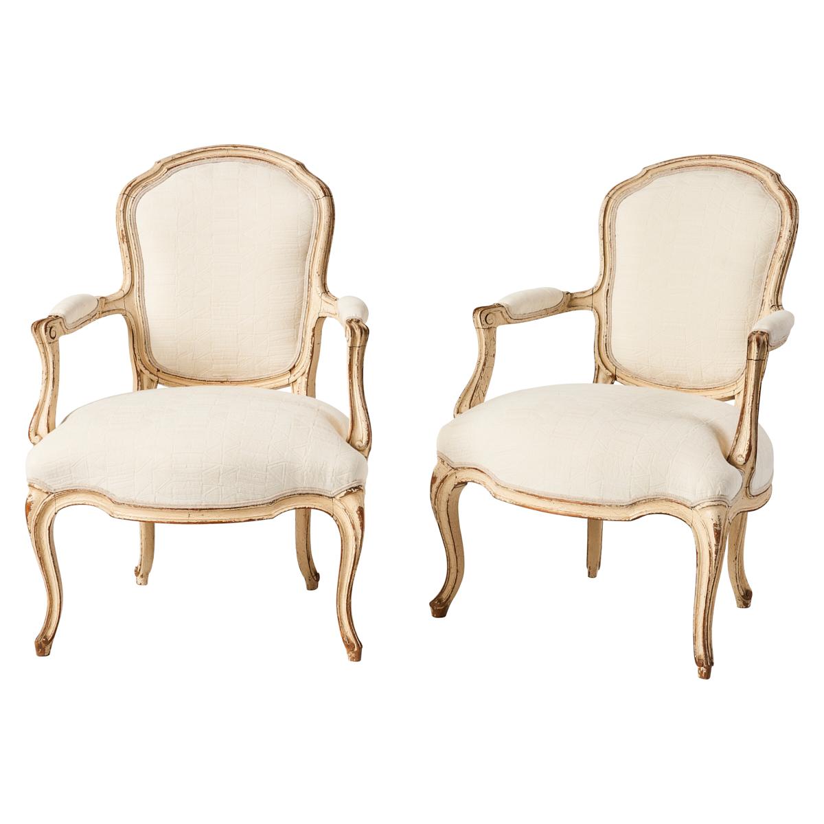 Pair of French Bergères, 19th C._null