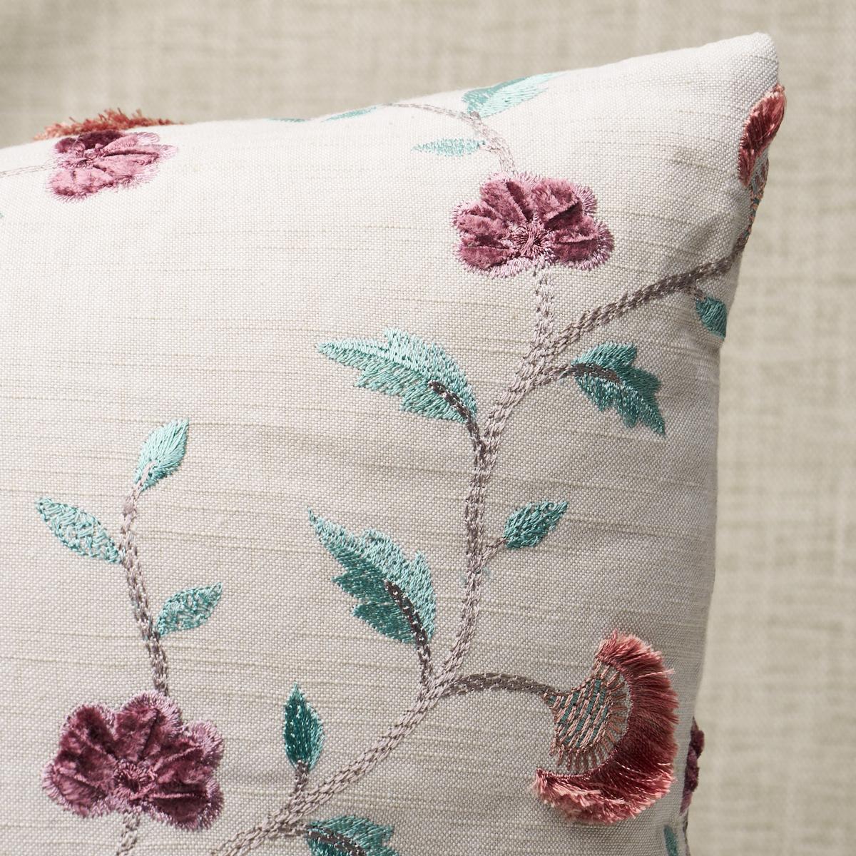 Iyla Embroidery Pillow_ROSE & NATURAL