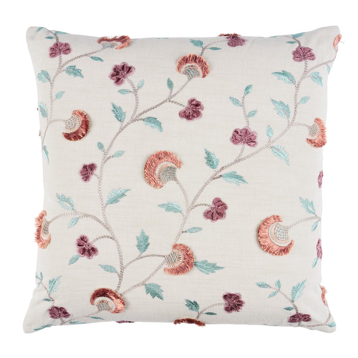Iyla Embroidery Pillow_ROSE & NATURAL