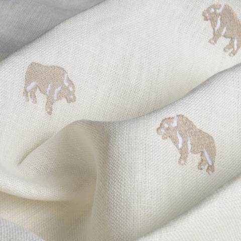 Buffalo Embroidered Linen_IVORY
