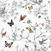 BIRDS & BUTTERFLIES_MULTI ON WHITE