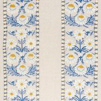 MARGUERITE EMBROIDERY_BLUE & OCHRE