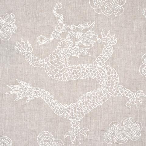 DRAGON EMBROIDERY_IVORY ON NATURAL