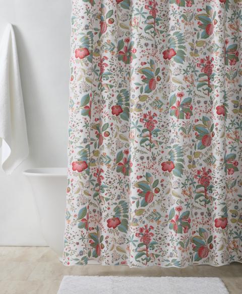 Pomegranate Shower Curtain_PINK CORAL