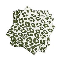 Iconic Leopard Napkin, Set of 4_GREEN