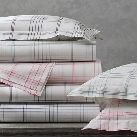 August Plaid Fitted Sheet_PEONY