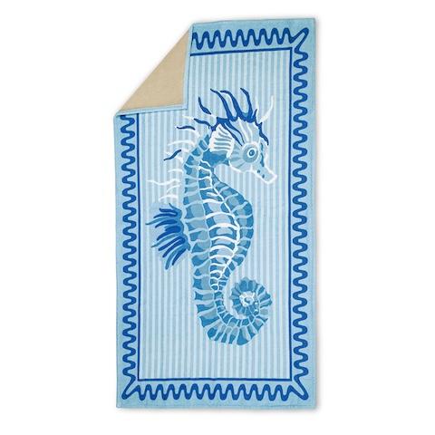 Seahorse Beach Towel_BERMUDA BLUE