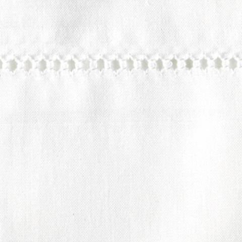 Luca Hemstitch Fitted Sheet_WHITE