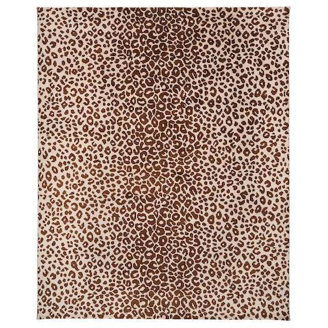 Iconic Leopard Hand-Knotted Rug_BROWN