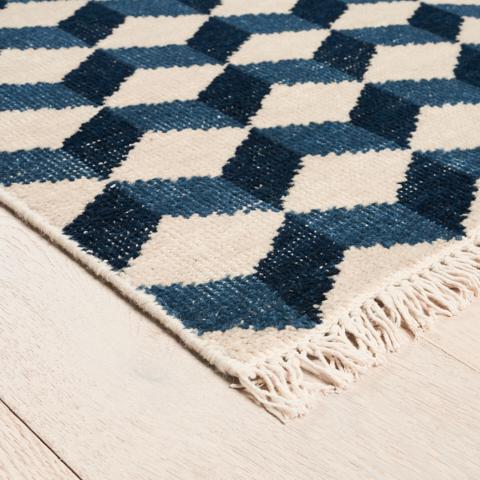 POMPEII HAND-KNOTTED RUG_BLUES