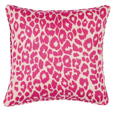 Iconic Leopard Pillow_FUSCHIA/NATURAL
