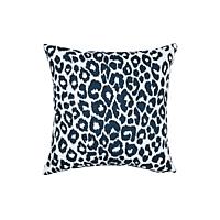 Iconic Leopard I/O Pillow_NAVY