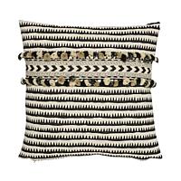 Corfu Stripe Pillow_BLACK
