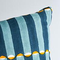 Pattee & Luna Pillow_TUMERIC & BLUE
