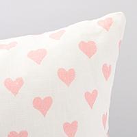 Hearts + Coffee Bean Pillow_PINK