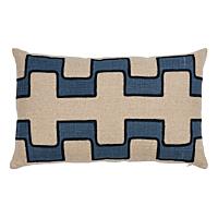 Dixon Embroidered Print Pillow_BLUE