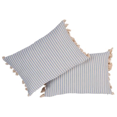 Mathis Ticking Stripe Pillow_SKY
