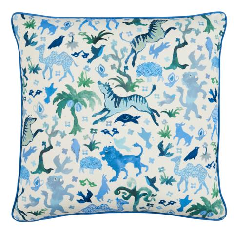 Beasts Pillow_BLUE AND GREEN