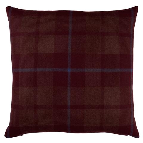 Montana Wool Plaid Pillow_BURGUNDY