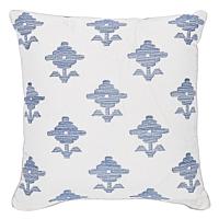 Rubia Embroidery Pillow_BLUE