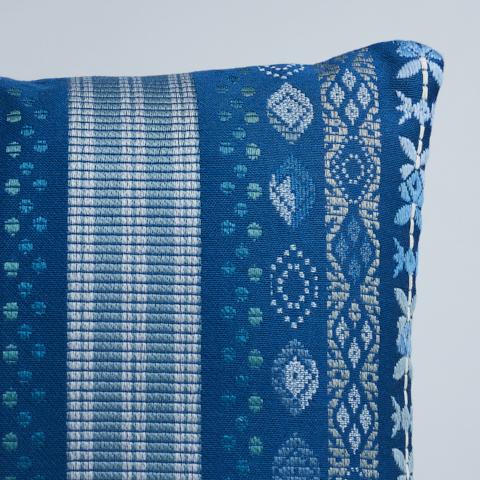 Cosima Embroidery Pillow_BLUE MULTI