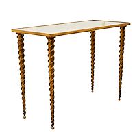 VINTAGE BRASS SIDE TABLE_null