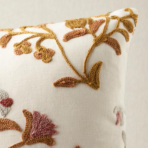 Raleigh Crewel Embroidery Pillow A_AUTUMN
