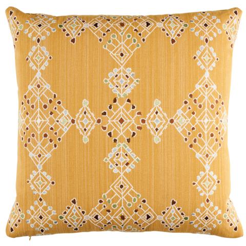 Kalindi Embroidery Pillow_SAFFRON