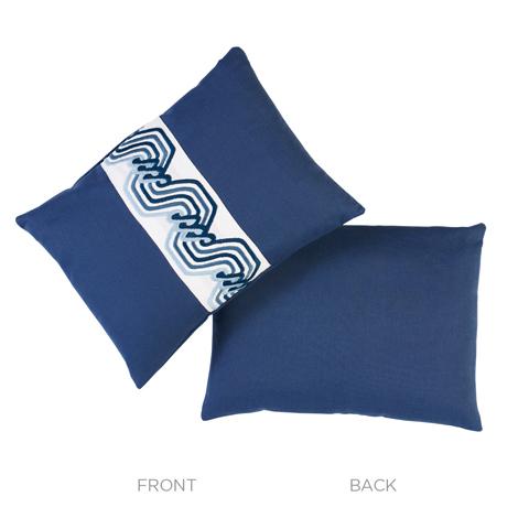 The Twist Embroidered Pillow_MARINE