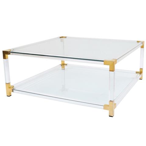 Mid-Century Plexiglass Coffee Table_null