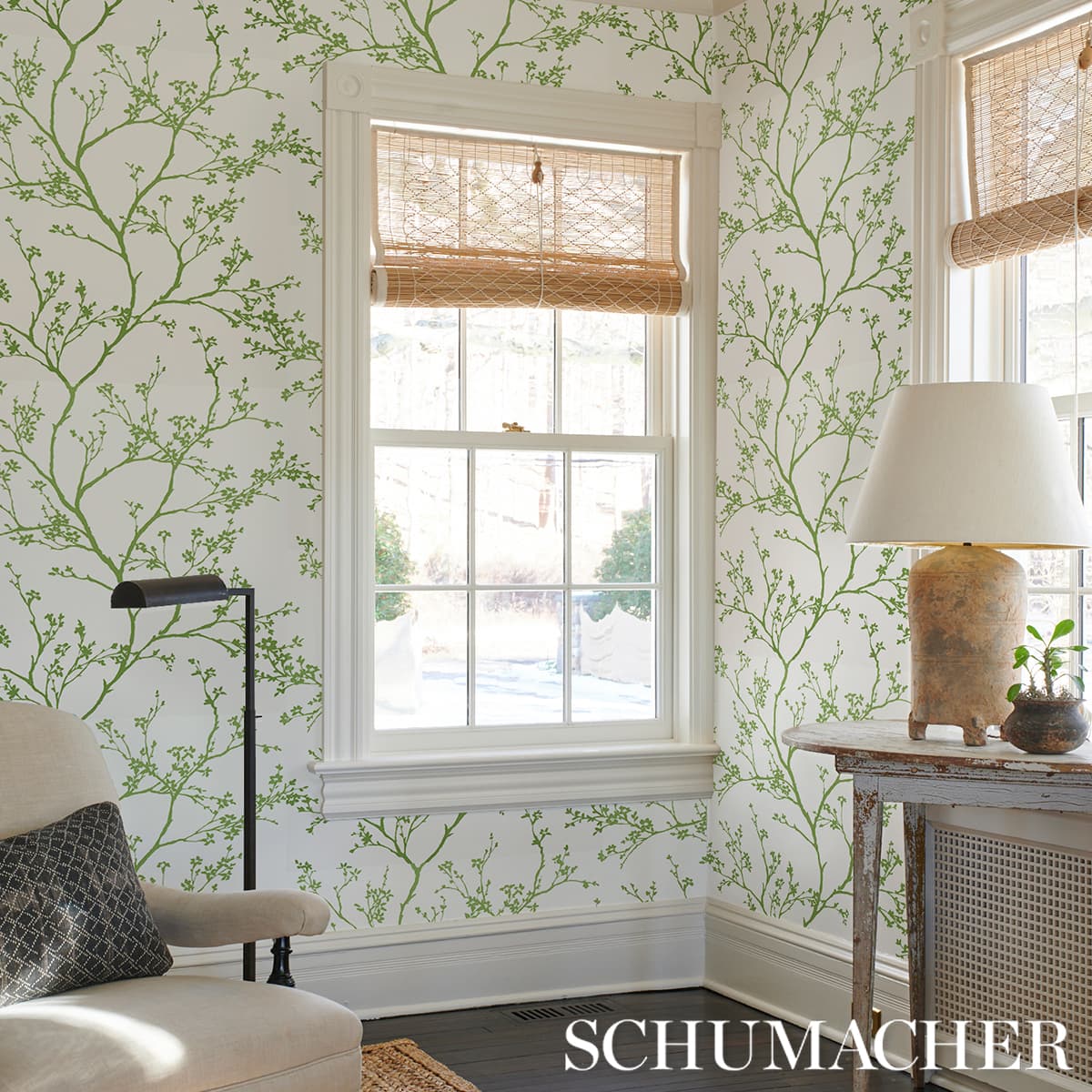 Twiggy - Green Wallpapers | Schumacher
