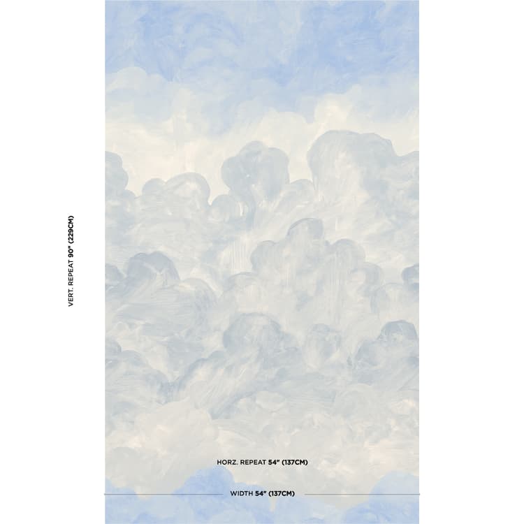 Painted Sky - Clear Blue Wallpapers | Schumacher