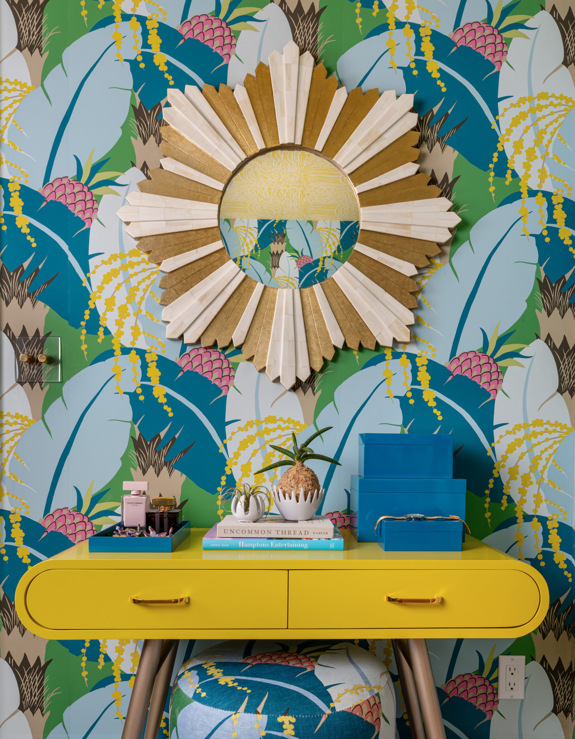 Ananas Wallpaper by Paul Poiret, Betsy Wentz Interior Design