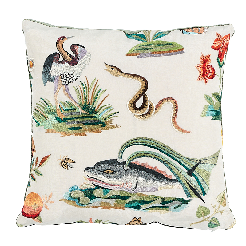 Royal Silk Embroidery Pillow