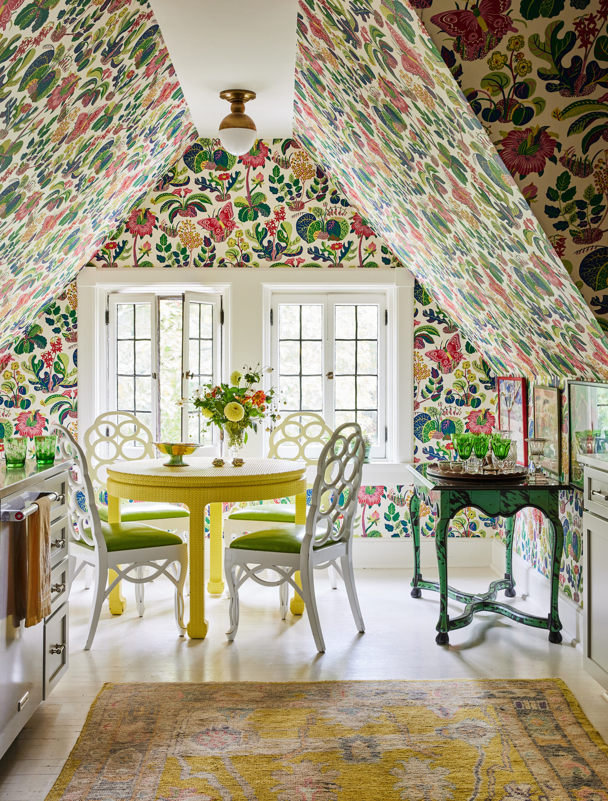 Schumacher's Josef Frank Exotic Butterfly Wallpaper | Design by Ramsey Lyons Design, photo by Nicole Franzen