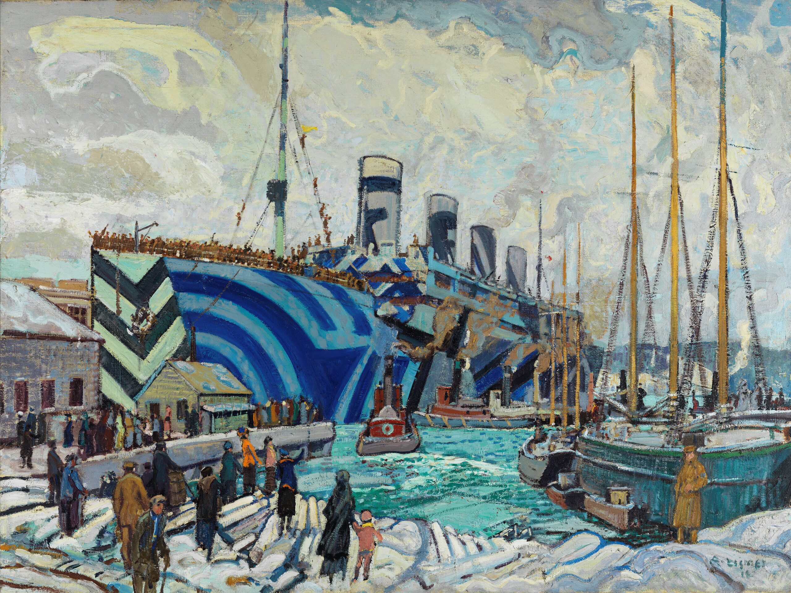 Arthur Lismer - Olympic with Returned Soldiers